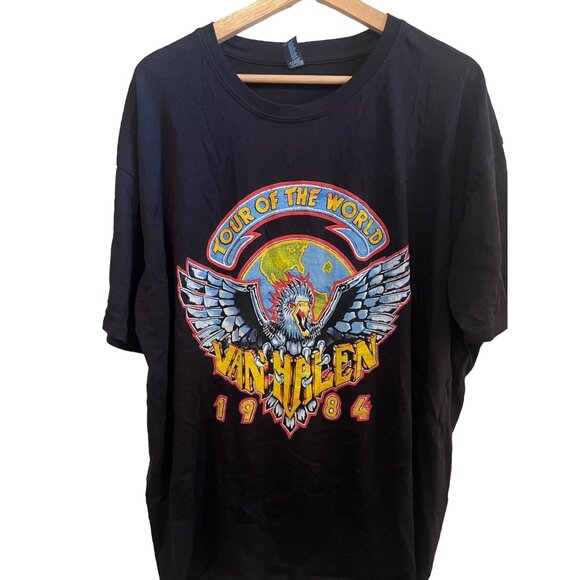 Van Halen 1984 Tour Of The World T-Shirt Unisex Size 2XL RTP Apparel Band Tee - Picture 2 of 4